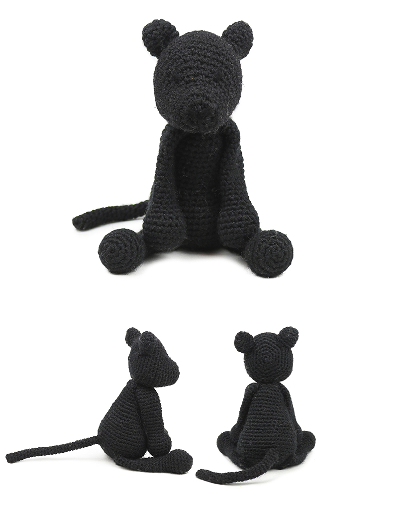 toft ed's animal claire the panther amigurumi crochet